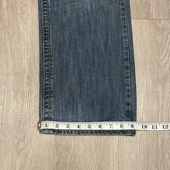 Mens Jeans 33x30 Distressed Y2K 90s Grungy Streetwear Skater Relaxed Fit Casual - Picture 7 of 9
